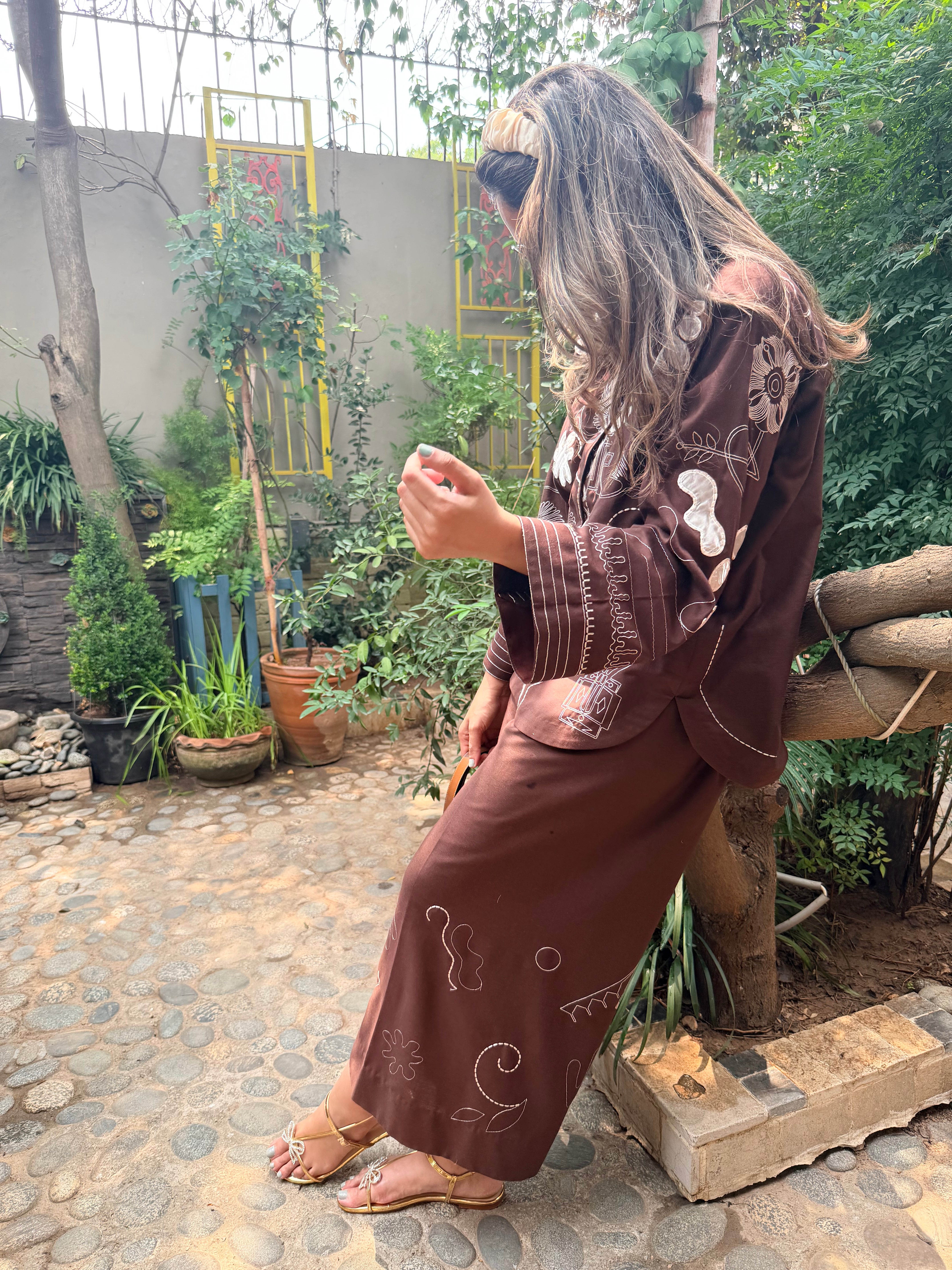 Chocolate Tribal Appliqué Set