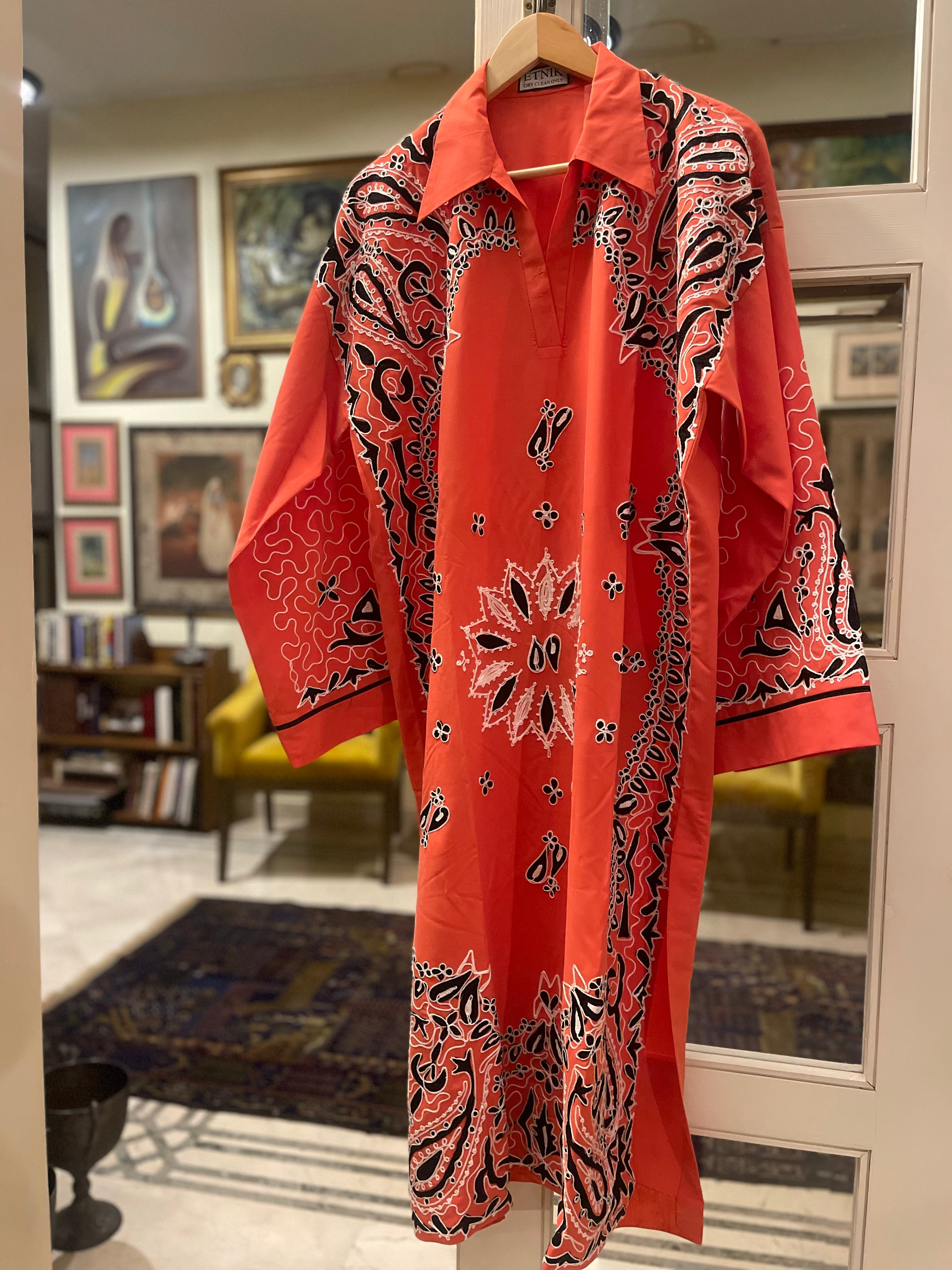 Orange Bandana Kurta Set