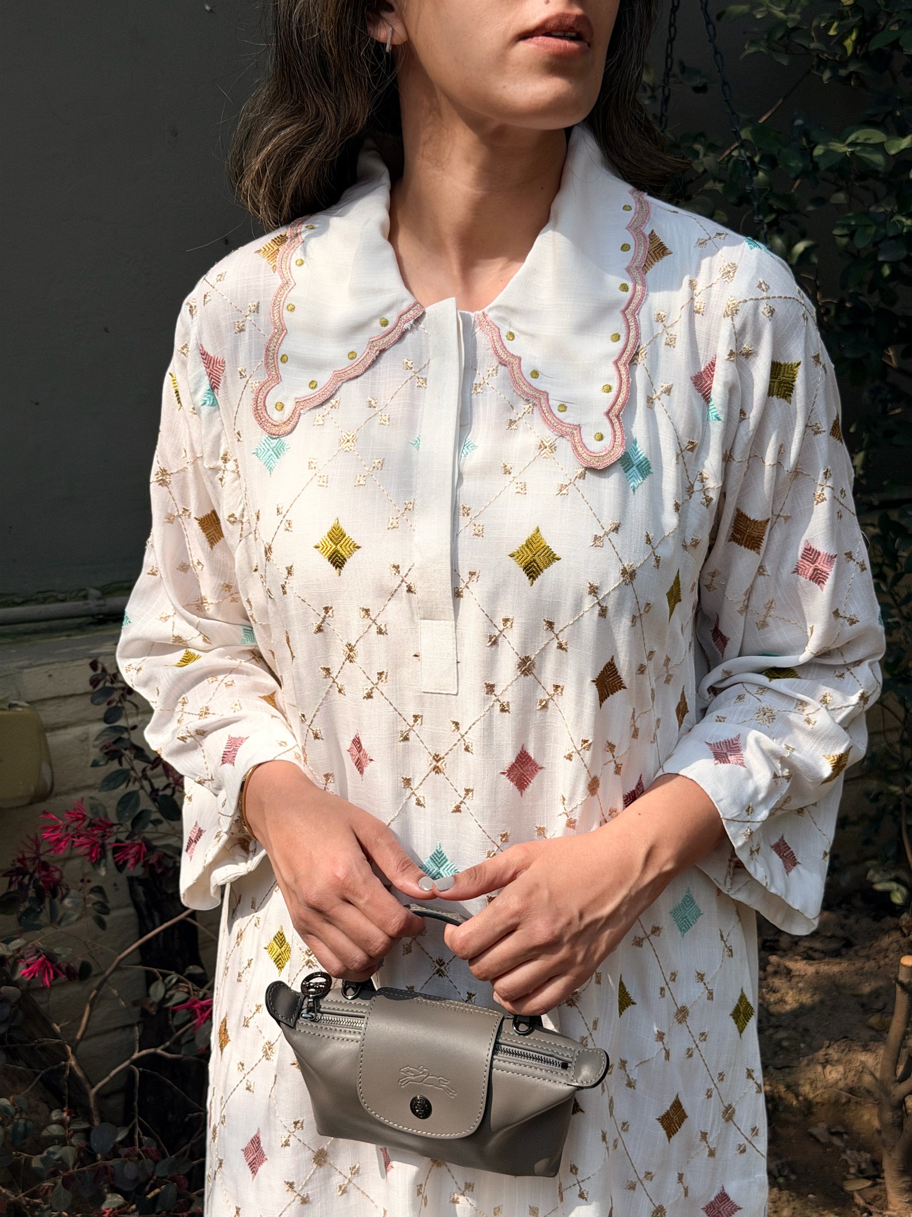 The Collar Kurta (Ivory)
