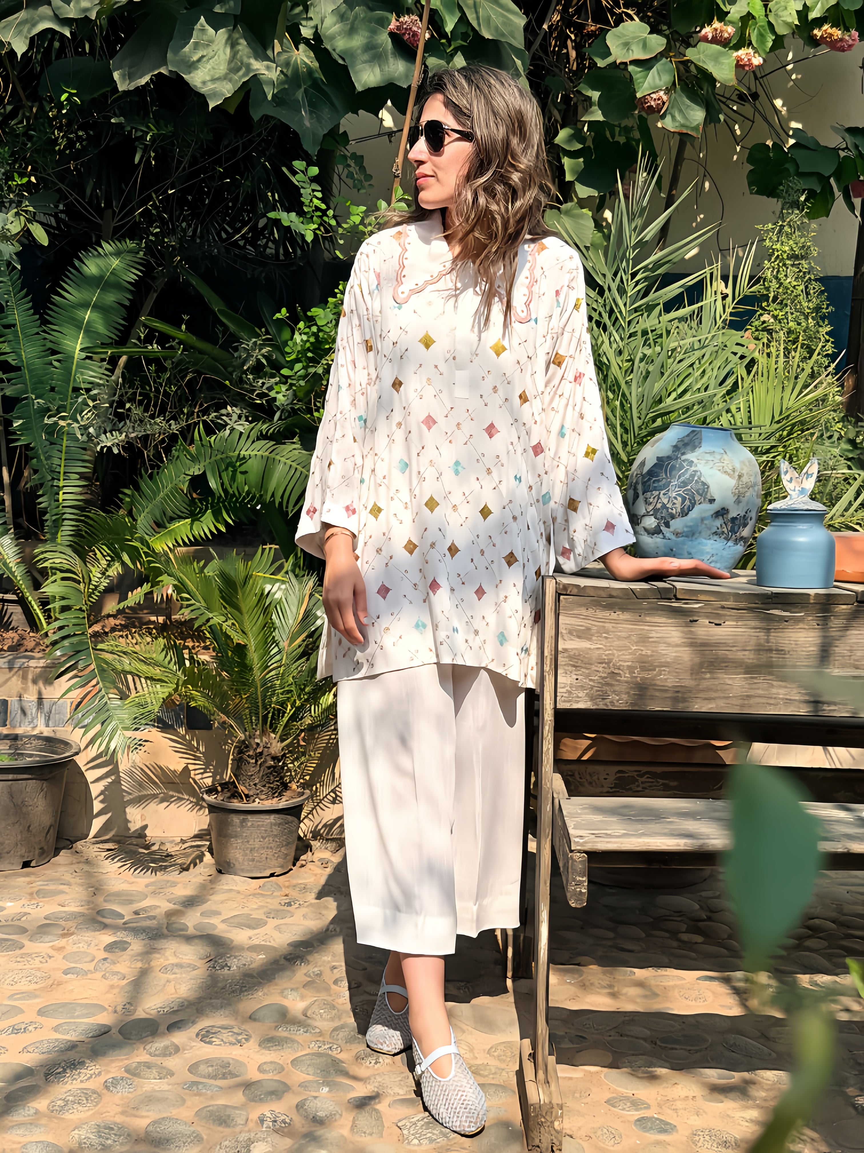 The Collar Kurta (Ivory)