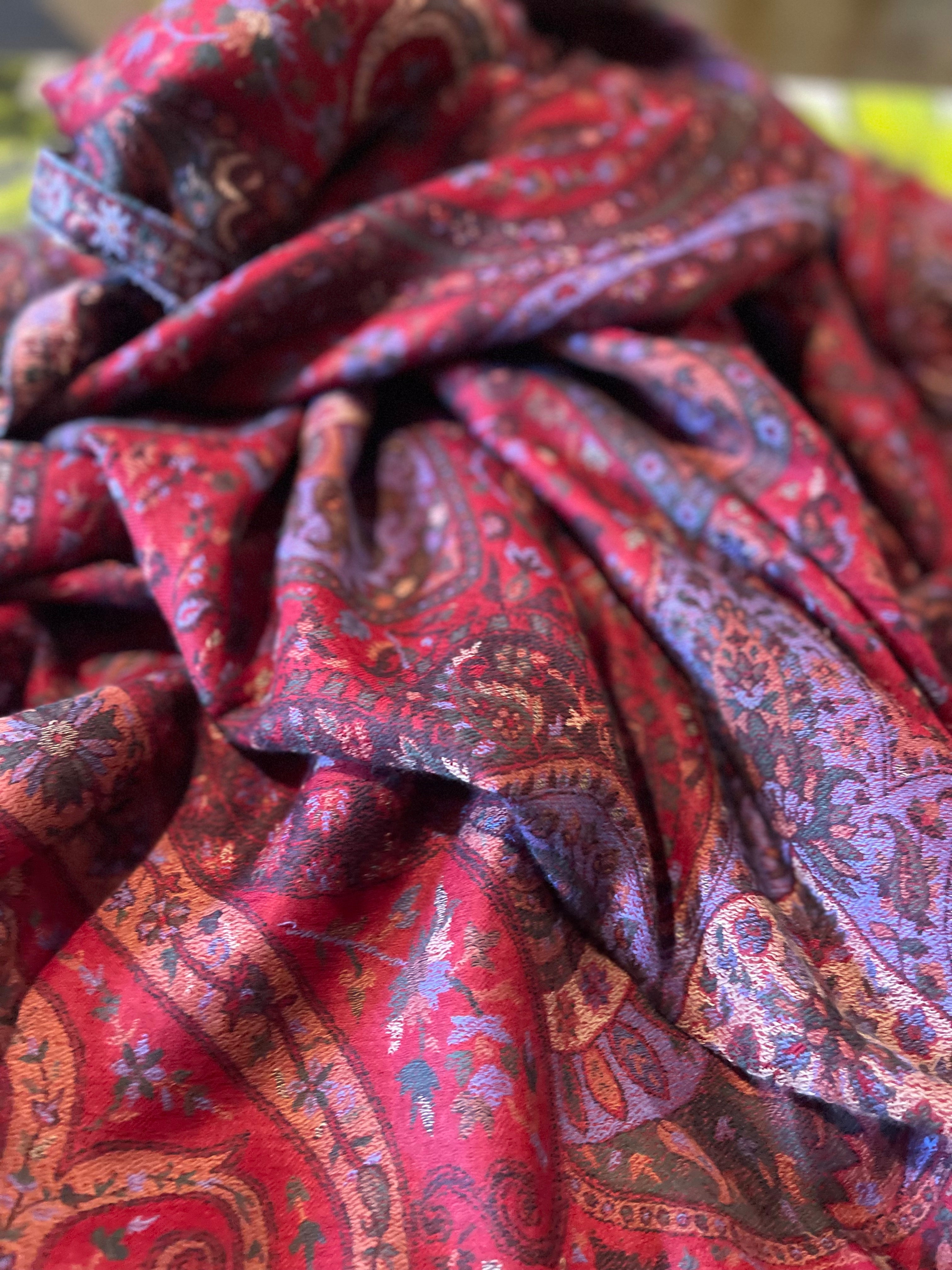 Magenta Pashmina Shawl