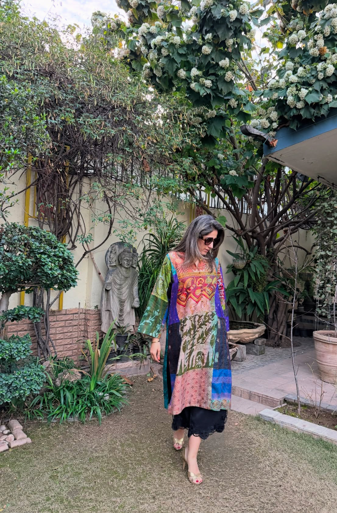 Patchwork Silk Kurta