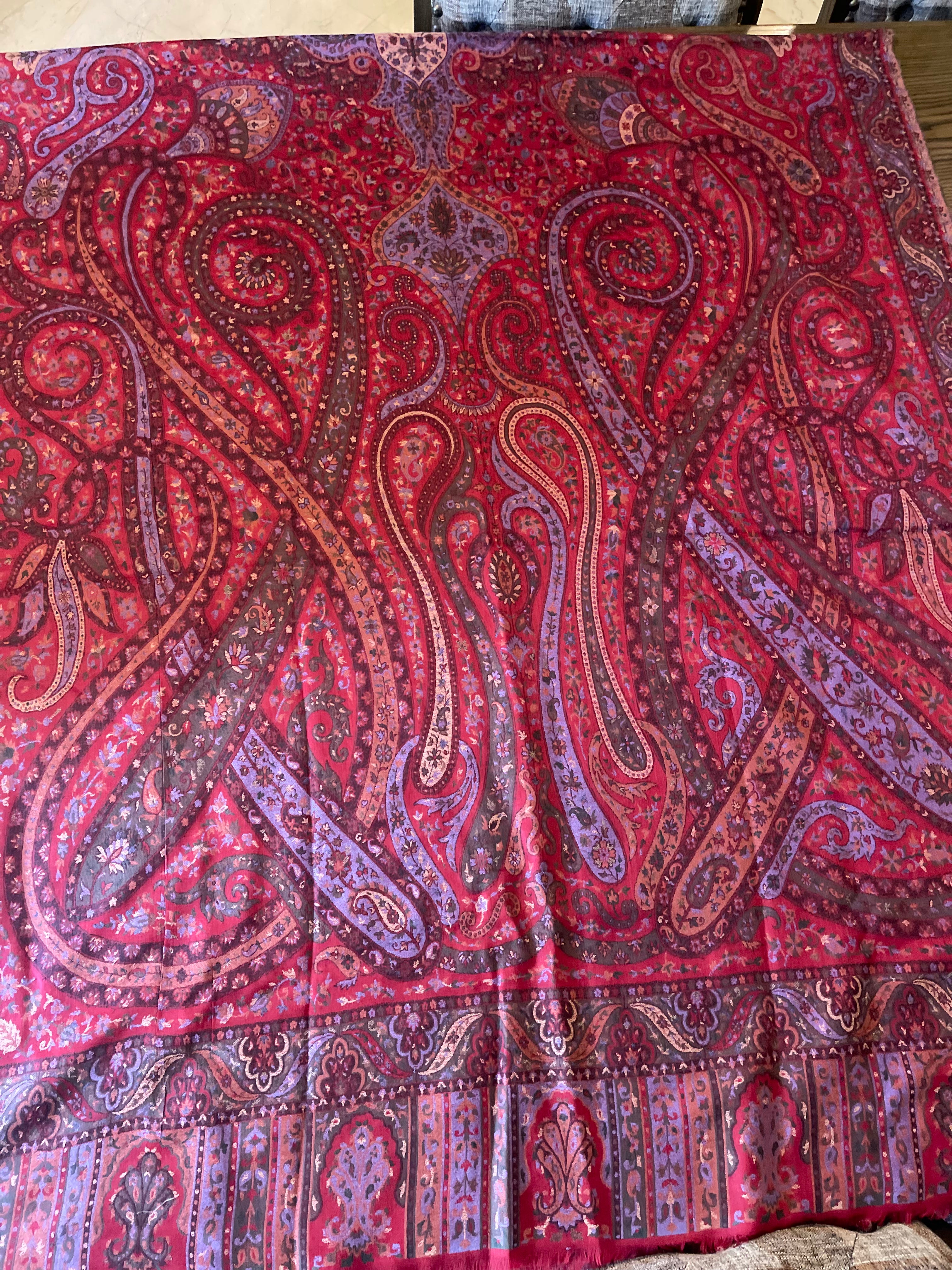 Magenta Pashmina Shawl