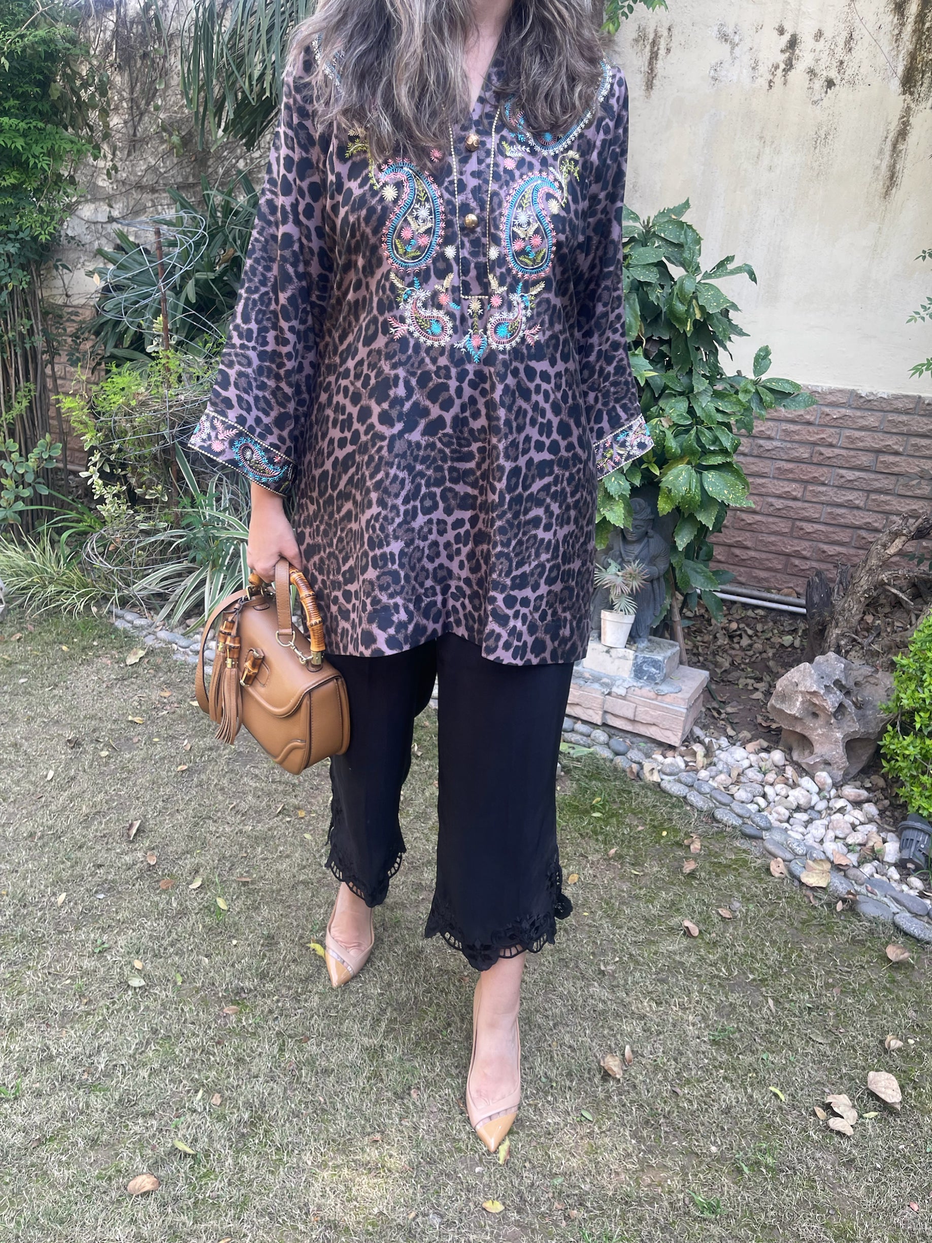 Animal Print Kurta Set